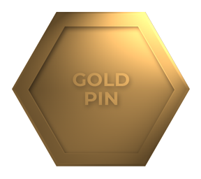 Gold pin